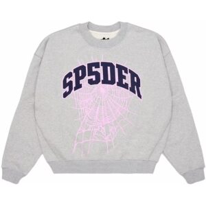 Sp5der Varsity Web Crewneck Heather Grey