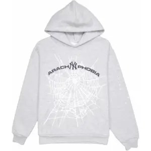 Sp5der Arach NY Phobia Hoodie Ash Grey