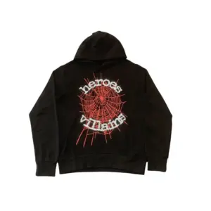 Sp5der x Heroes And Villains Hoodie Black